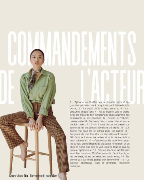 Commandements de l'acteur - Cours Maxal