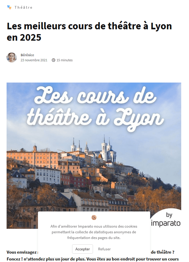 Les meilleurs cours de théâtre à lyon - Cours Maxal